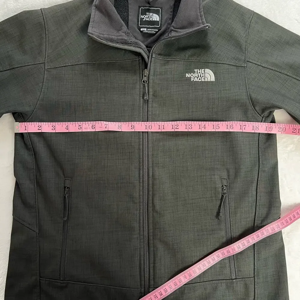 The North Face Gray Mid-Weight Soft Shell Fleece Lined Men's Coat Jacket sz Sm